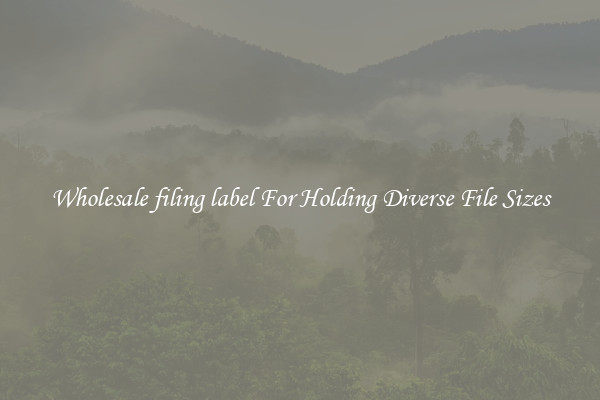 Wholesale filing label For Holding Diverse File Sizes