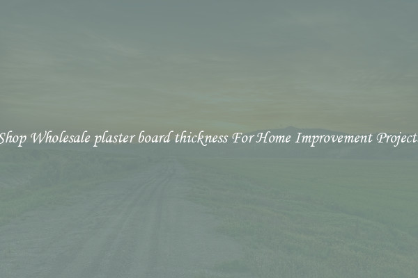 Shop Wholesale plaster board thickness For Home Improvement Projects