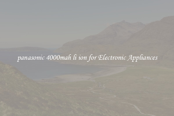panasonic 4000mah li ion for Electronic Appliances