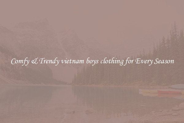 Comfy & Trendy vietnam boys clothing for Every Season