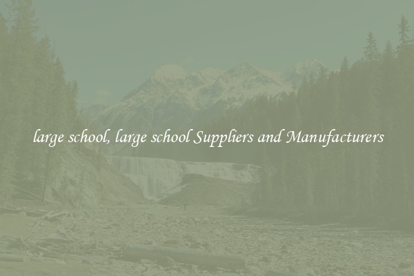 large school, large school Suppliers and Manufacturers