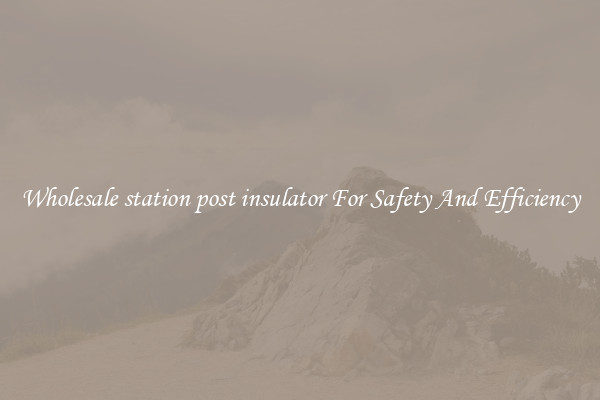 Wholesale station post insulator For Safety And Efficiency