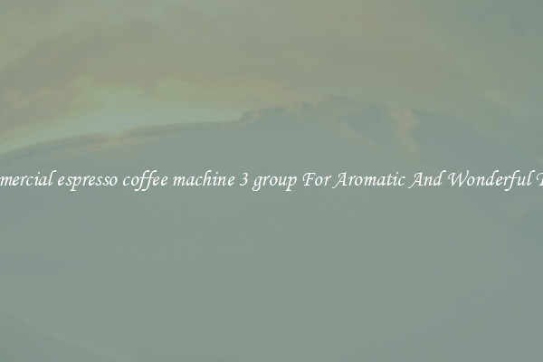 commercial espresso coffee machine 3 group For Aromatic And Wonderful Taste