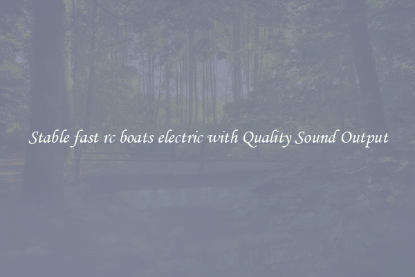 Stable fast rc boats electric with Quality Sound Output