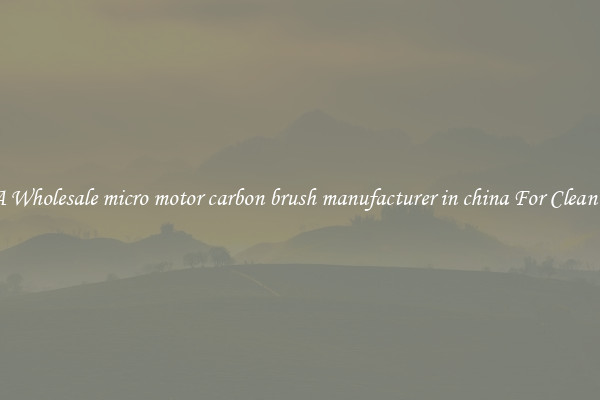 Find A Wholesale micro motor carbon brush manufacturer in china For Clean Power