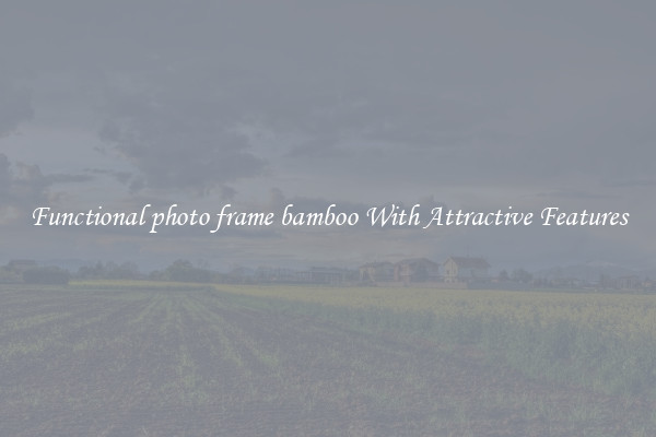 Functional photo frame bamboo With Attractive Features