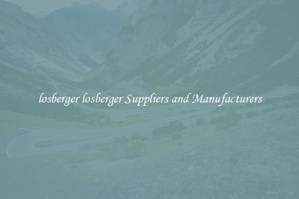 losberger losberger Suppliers and Manufacturers