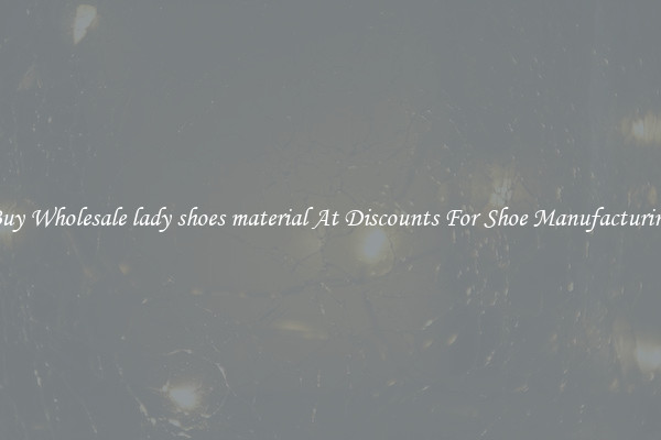 Buy Wholesale lady shoes material At Discounts For Shoe Manufacturing