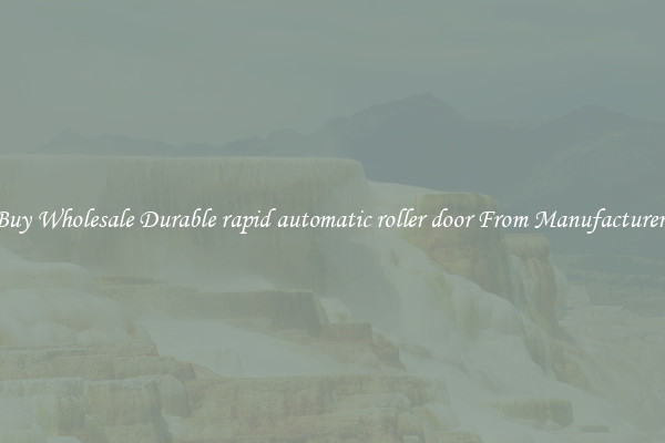 Buy Wholesale Durable rapid automatic roller door From Manufacturers